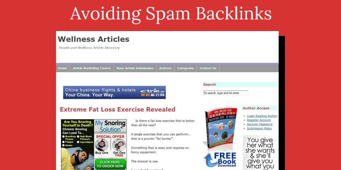 Avoiding Spam Backlinks