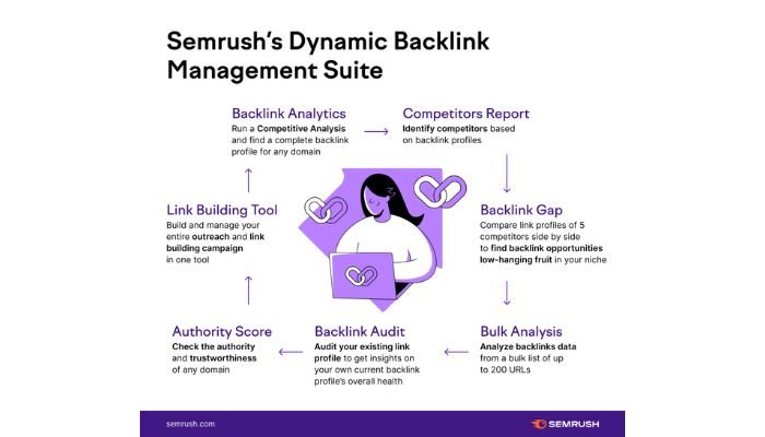 Semrush backlink suite