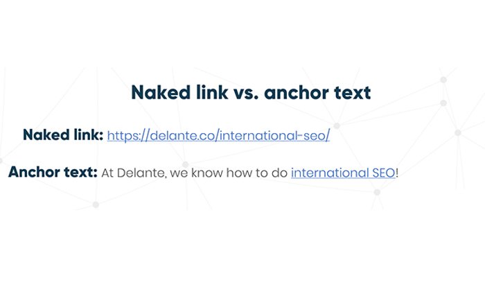 Naked URL anchor text